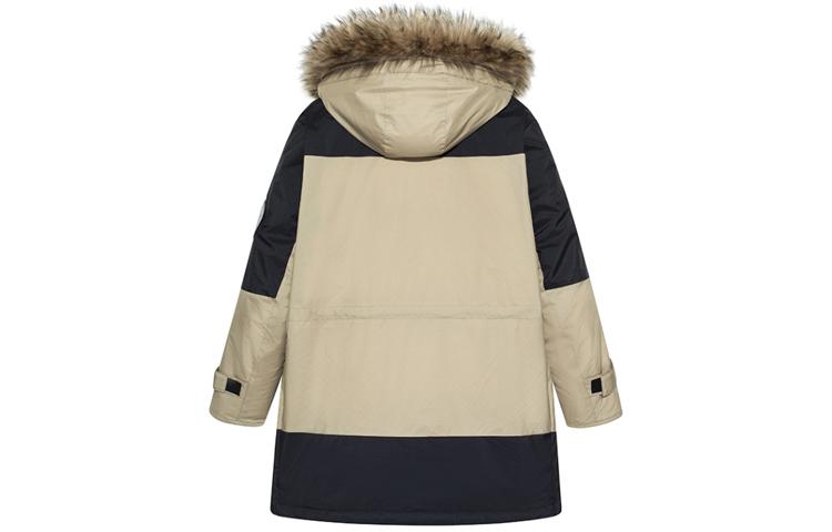 New Balance Мужские пуховики Хаки С капюшоном Средней длины Съемный NPA43121-BEI