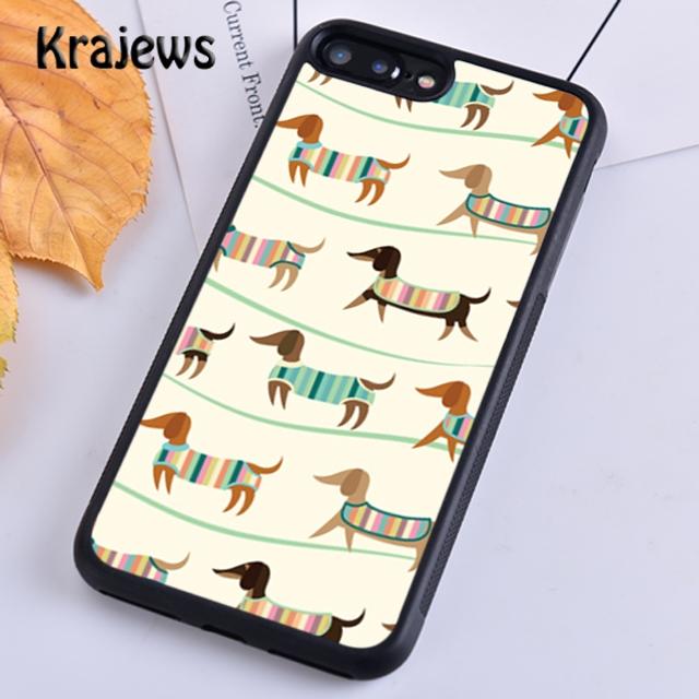 Krajews Sausage Dog Dachshund Art Soft Phone Case Cover For iPhone 14 5 6s 7 8 Plus XR XS 11 12 13 Pro Max Samsung S21 S22ultra