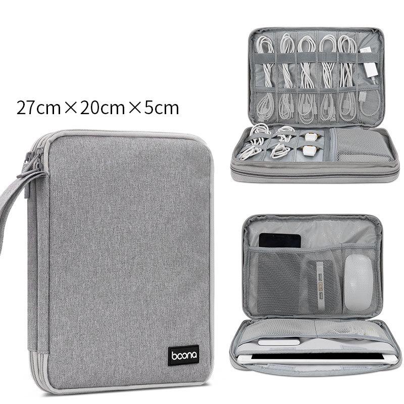 Boona Gadget Organizer Case Digital Storage Bag Electronics Organizer for Chargers Cables Hard Drive for IPhone Phone Protection Pouch