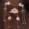 Light Colors Wedding Dress Hair Accessories Plastic Earrings Hairpin Set Bridal Headwear  Betrothal