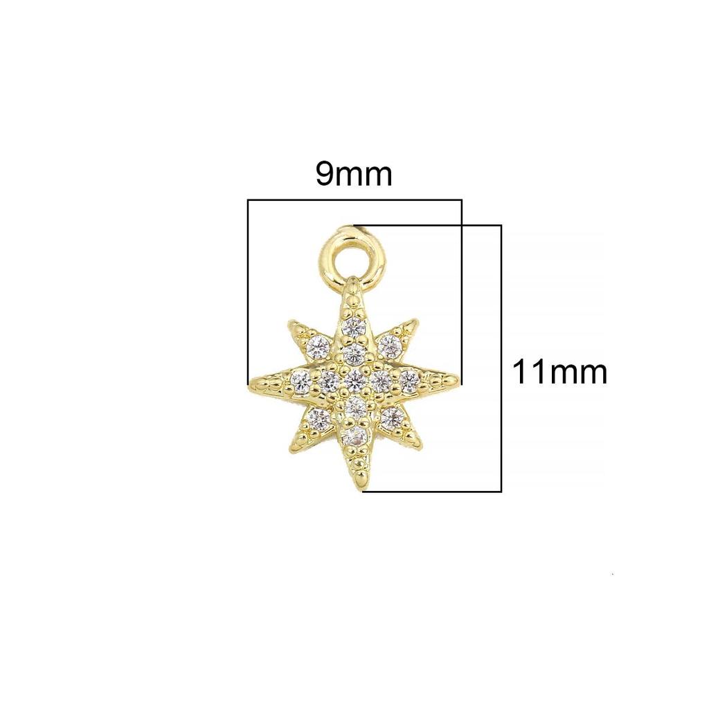 Медные циркониевые подвески с солнечной молнией для изготовления ожерелья, серег, браслетов