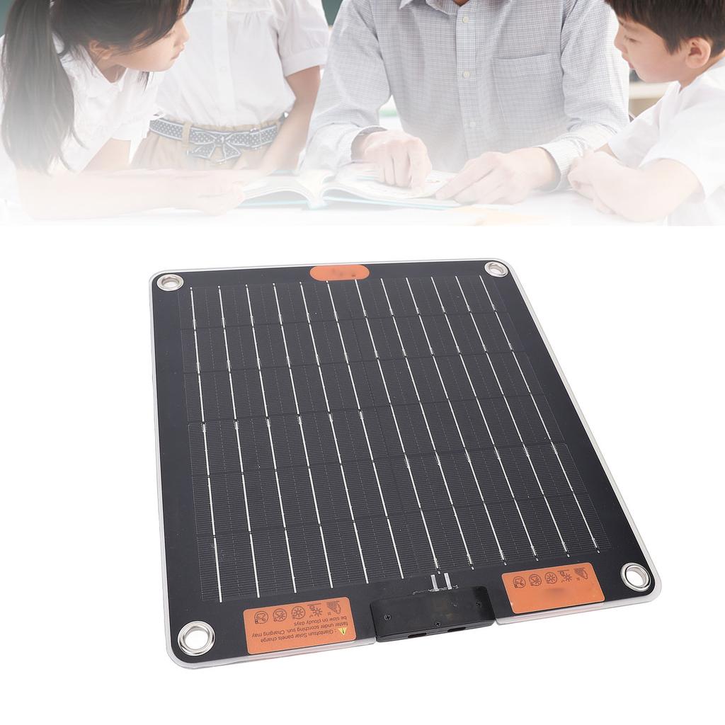 Solar Panel 20W 5V 2A Dual Type-C Output Monocrystalline Silicon Double Sided Portable Solar Panel Charger for Phone Camera Tablet