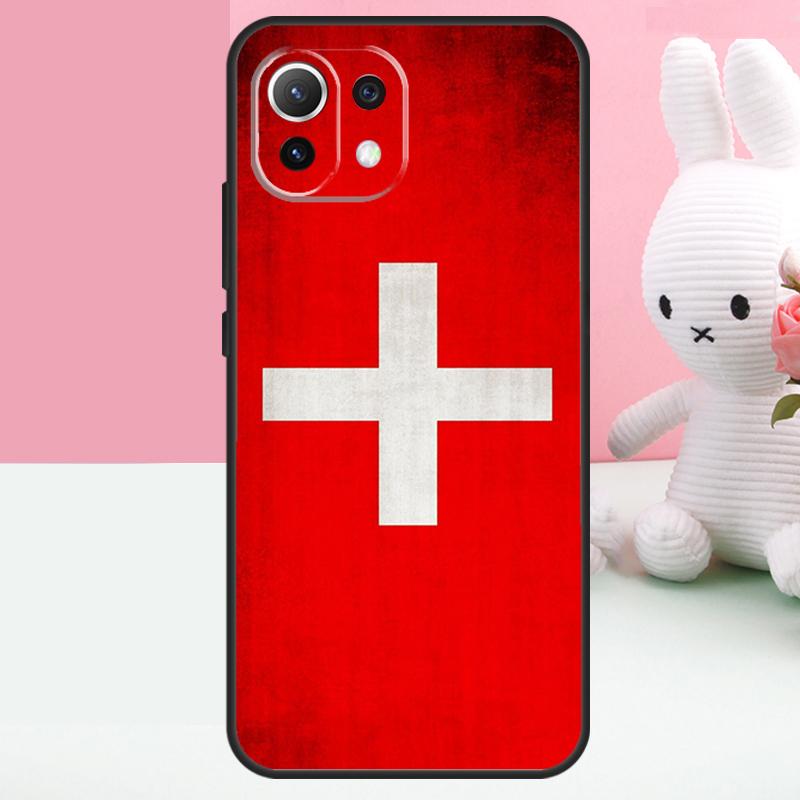 Швейцария Швейцарский флаг Чехол для Xiaomi 14 15 Ultra 15T 13T 14T 17 Pro Max POCO F8 Ultra X7 X5 X6 Pro F5 F6 F7 Funda