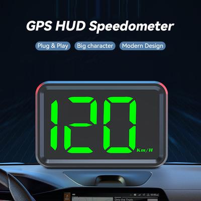 Автомобильный спидометр HUD Head Display Цифровой GPS-измеритель скорости KMH MPH Display для грузовика, мотоцикла, подключаемого и работающего, автозапчасти, аксессуары