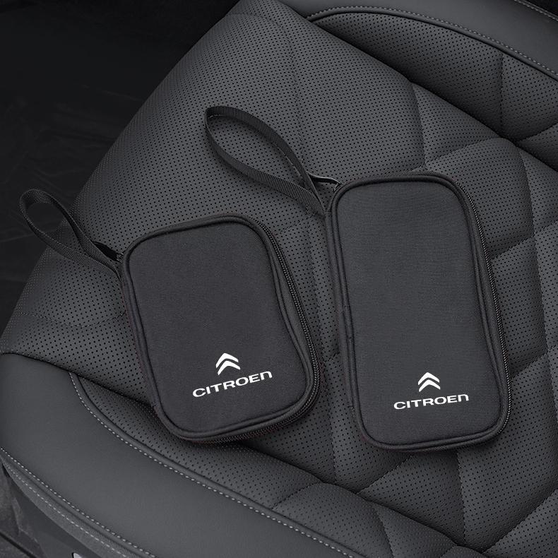 YJTHM1 Car Styling Storage Bag Key Driver License Cards Organizer For Citroen C3 C5 AIRCROSS C5X C4 Cactus PICASSO e-C3 e-C4 C1 C-Cross