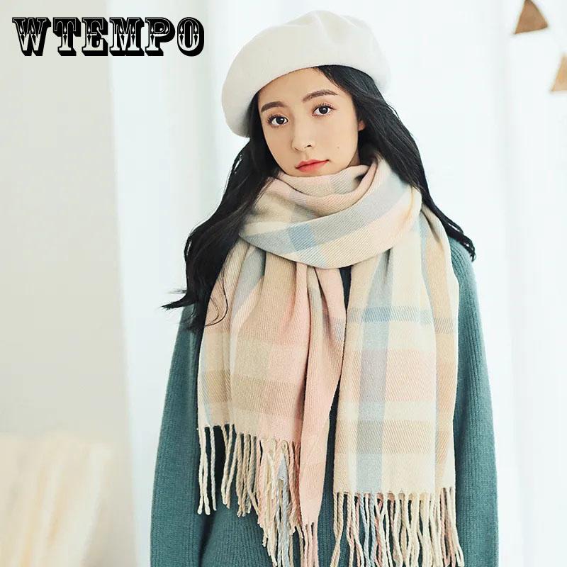 Knitted Wool Scarf Ladies Autumn and Winter All-match Student Imitation Cashmere Thick Scarf