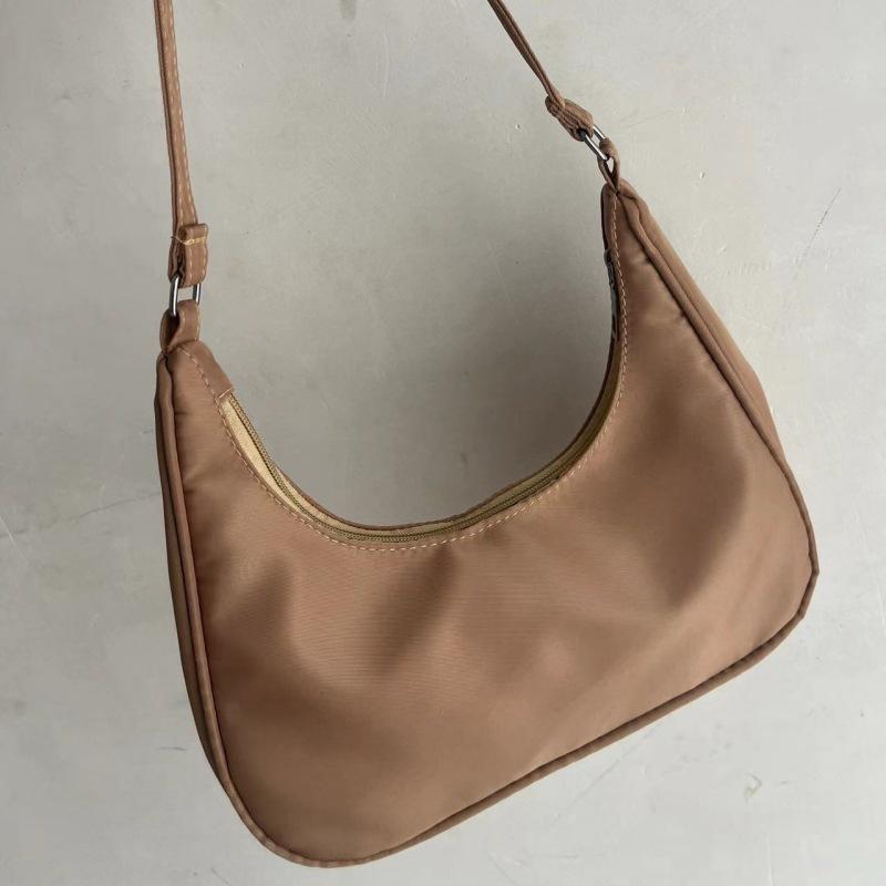 IELGY Женская модная сумка-пельмень, однотонная нейлоновая сумка через плечо подмышкой