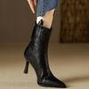 Дизайн Остроносые Женские Ботильоны Осень Зима Тонкие Каблуки Обувь Модные Короткие Ботильоны Zapatos De Mujer