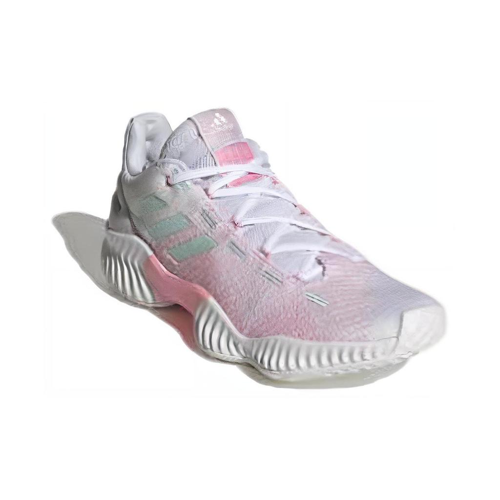 Adidas Pro Bounce 2018 Comfortable Sports Non-Slip Durable Low-Top Basketball Shoes Unisex Sneakers Pink White IG4494
