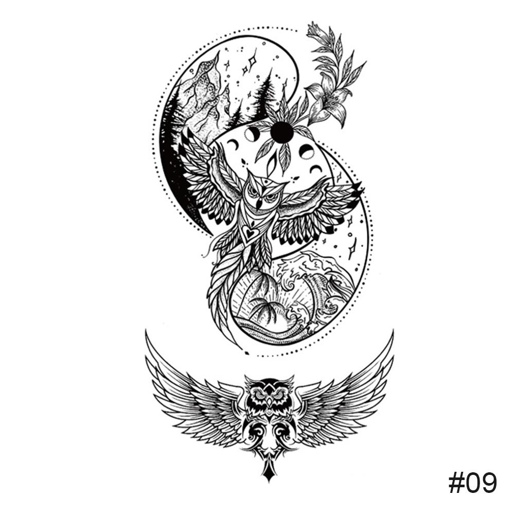 Временные маленькие свежие черные татуировки наклейки водонепроницаемые долговечные татуировки наклейки рука нога грудь боди-арт татуировка