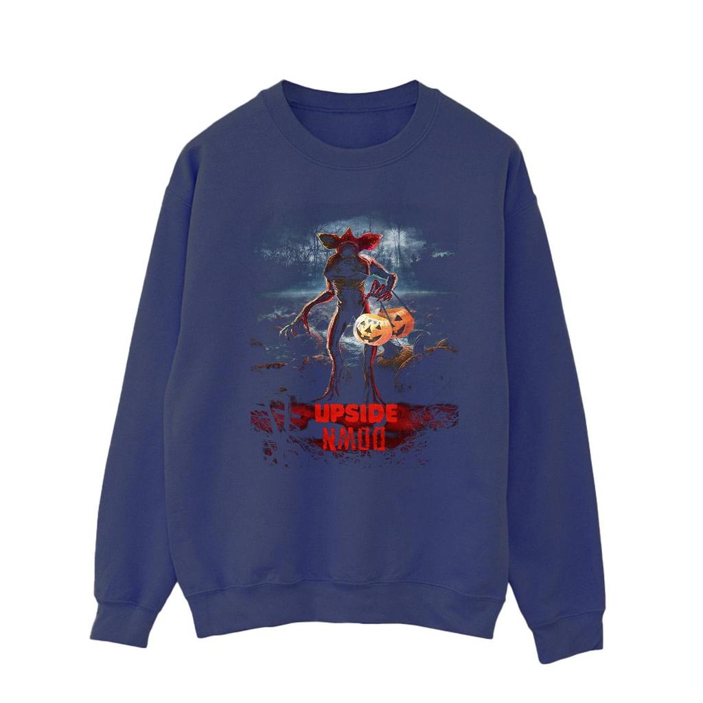 Netflix Mens Stranger Things Pumpkin Upside Down Sweatshirt