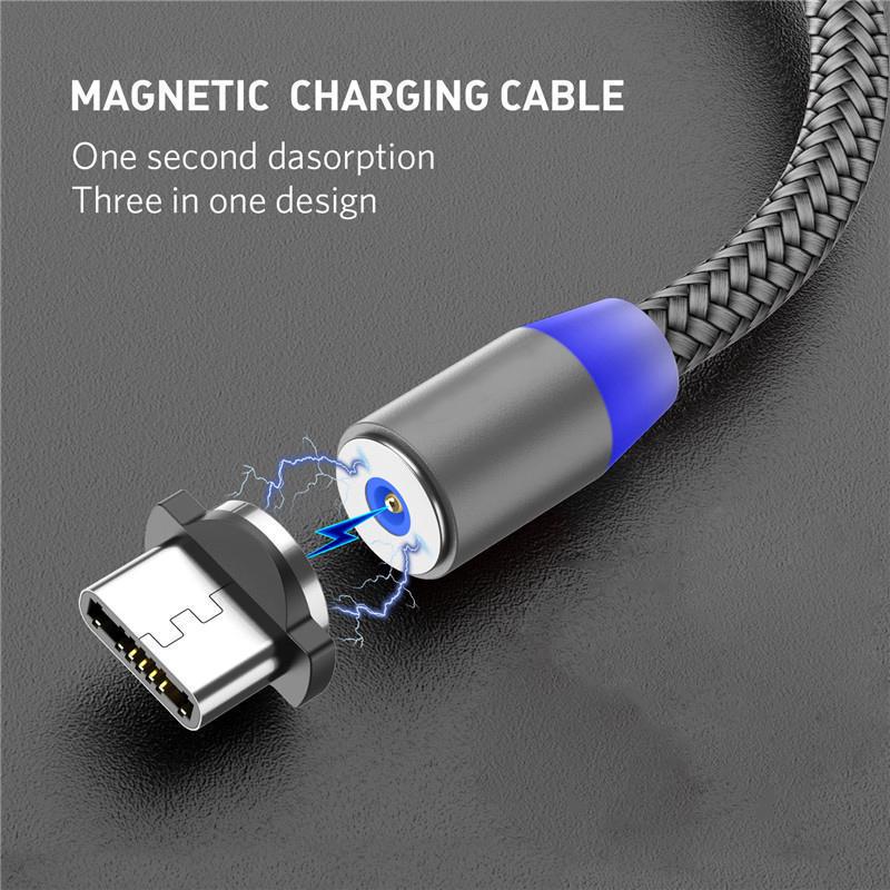 Магнитный зарядный кабель для быстрой зарядки, кабель Micro USB Type C для IPhone, Samsung, Xiaomi, Huawei, магнитный провод для мобильного телефона
