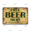 Tin Sign Beer Slod Here Vintage Metal Plaque Retro Metal Plate Funny Drink Vintage Iron Poster for Pub Club Man Cave Bar Decor