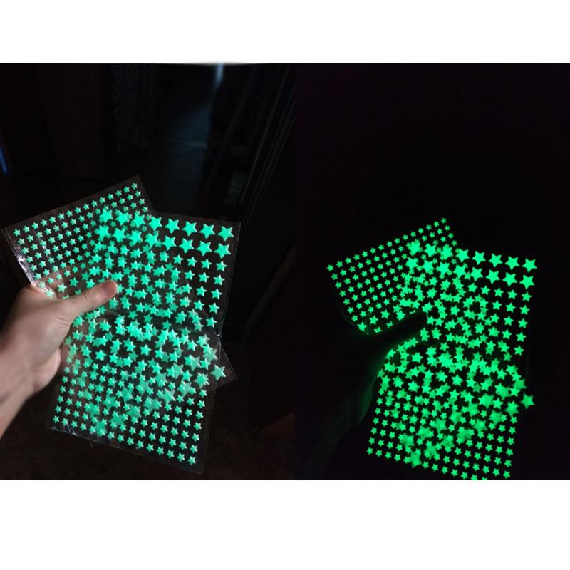 202 шт./комплект 3D Пузырьковые Звезды Точки Светящиеся Настенные Наклейки Детская Комната Домашний Декор Наклейки Светятся в Темноте Спальня DIY Обои