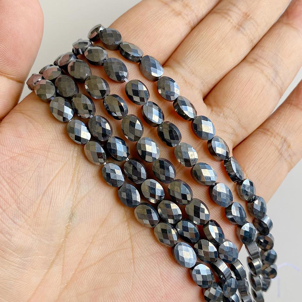 6X8MM Faceted Oval Natural Stone Crystal Jades Bead Charm for Jewelry Making DIY Necklace Bracelet Earring Accessories Wholesale