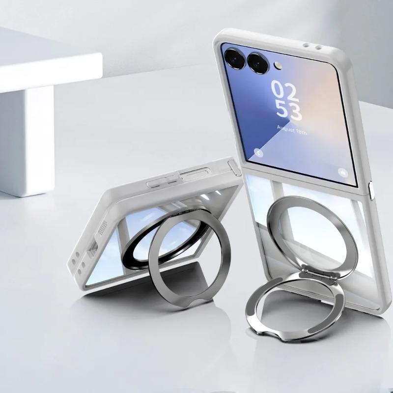 Для чехла-держателя с магнитным кольцом Magsafe для Samsung Z Flip7 Flip 6 5 акриловая противоударная задняя крышка-подставка для Galaxy Z Flip 7