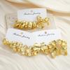 8 Pairs Gold Color Exaggerated Earrings Set For Women Fashion Bow Flower Leaf Stud Hoop Earrings Party Daily Wear Jewelry Gifts