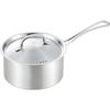 Yoshikawa Cook Chef Saucepan, 18cm, 2.3L, with Lid, Induction and Direct Heat Compatible, Tsubame-Sanjo, Made In Japan, YJ3695
