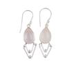 Rose Quartz Gemstone 925 Sterling Silver Handmade Jewelry Earrings For Daughter EE-39-22