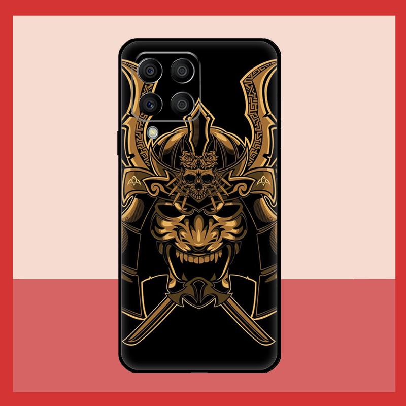 Маска самурая Чехол с демоном Для Samsung Galaxy M56 M12 M06 M32 M52 M35 M55 M15 M11 M13 M14 M16 M36 M31 M53 M34 M54