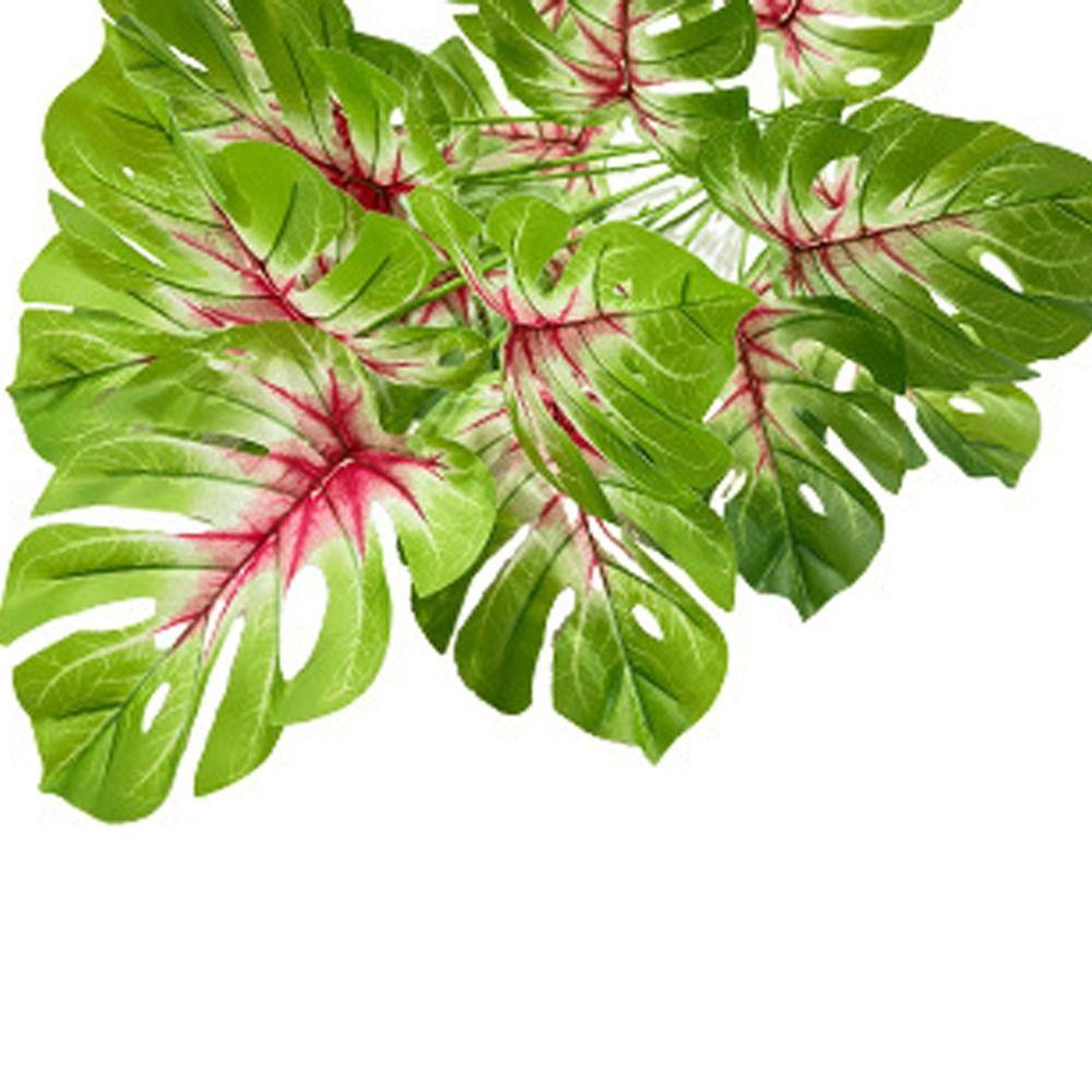 9-24 вилки искусственные тропические пальмовые ветви большие искусственные черепахи задний лист домашний садовый декор