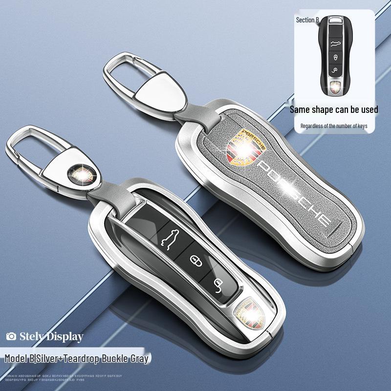 Чехол для ключа Porsche для Macan, 911, Taycan, Cayenne, 718, Panamera Замена с защитой от заглушки