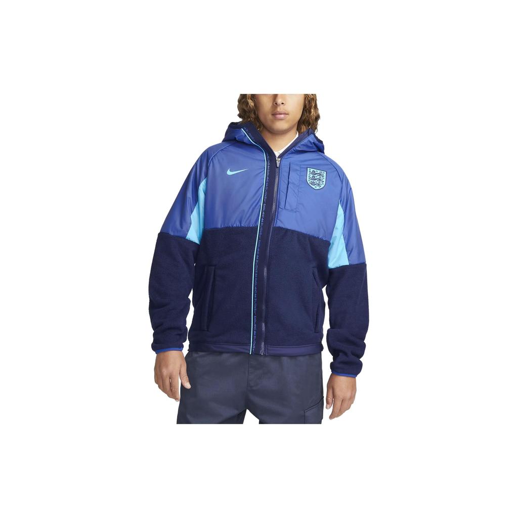 Nike Logo Hooded Long Sleeve Jacket Men Jackets Blue DH4889-480