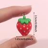 5/10/15 шт. Подвеска в виде клубники из смолы, плоская красная ягода, мультяшная клубника, изготовление ювелирных изделий своими руками, ожерелье, браслет, серьги, аксессуары
