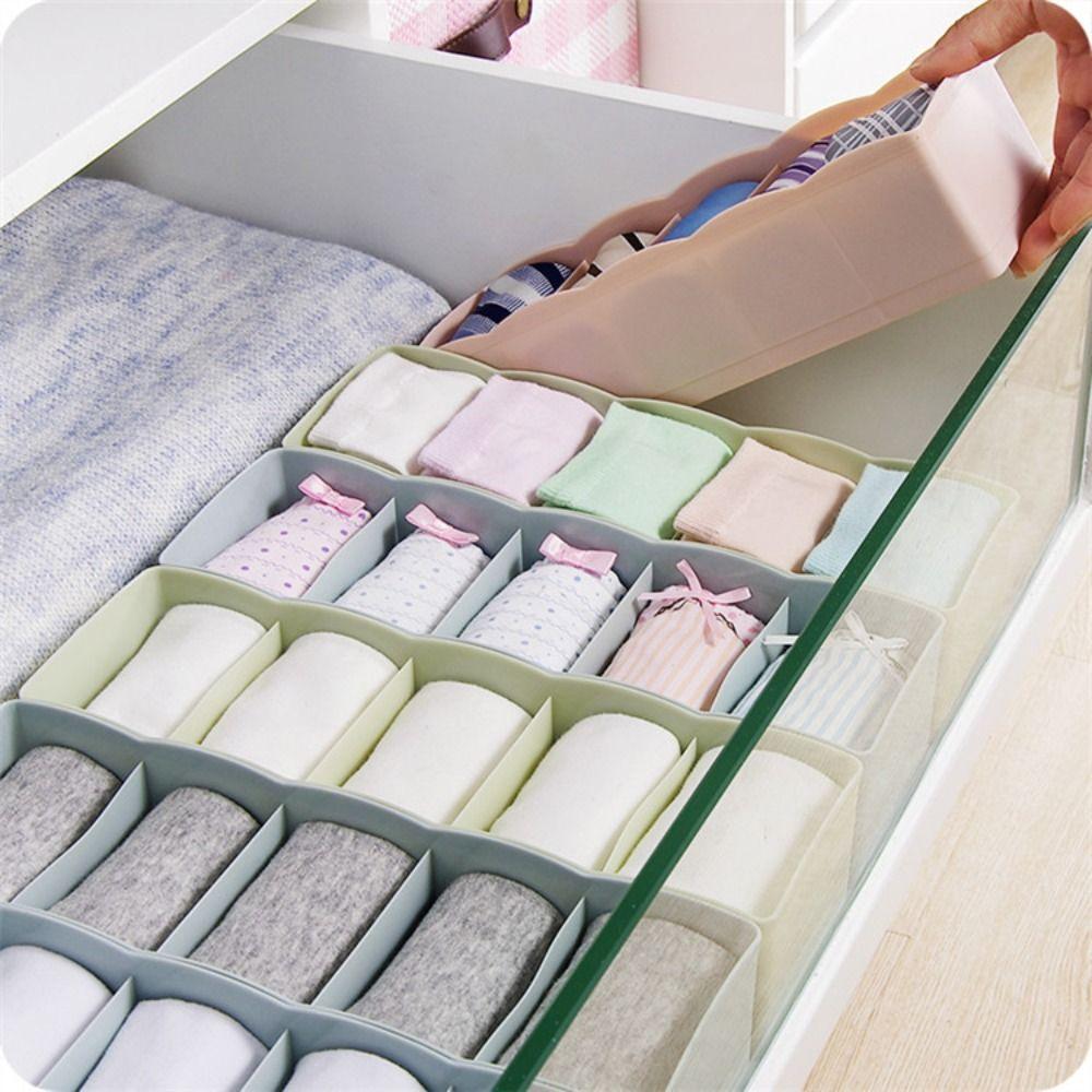 Коробка для хранения мелочей с пятью отделениями, контейнер для хранения, органайзер для нижнего белья и носков, разделитель для ящика