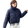 New European and American style Ken bean down cotton clothes women's winter short small high waist stand-up collar bread clothes jacket