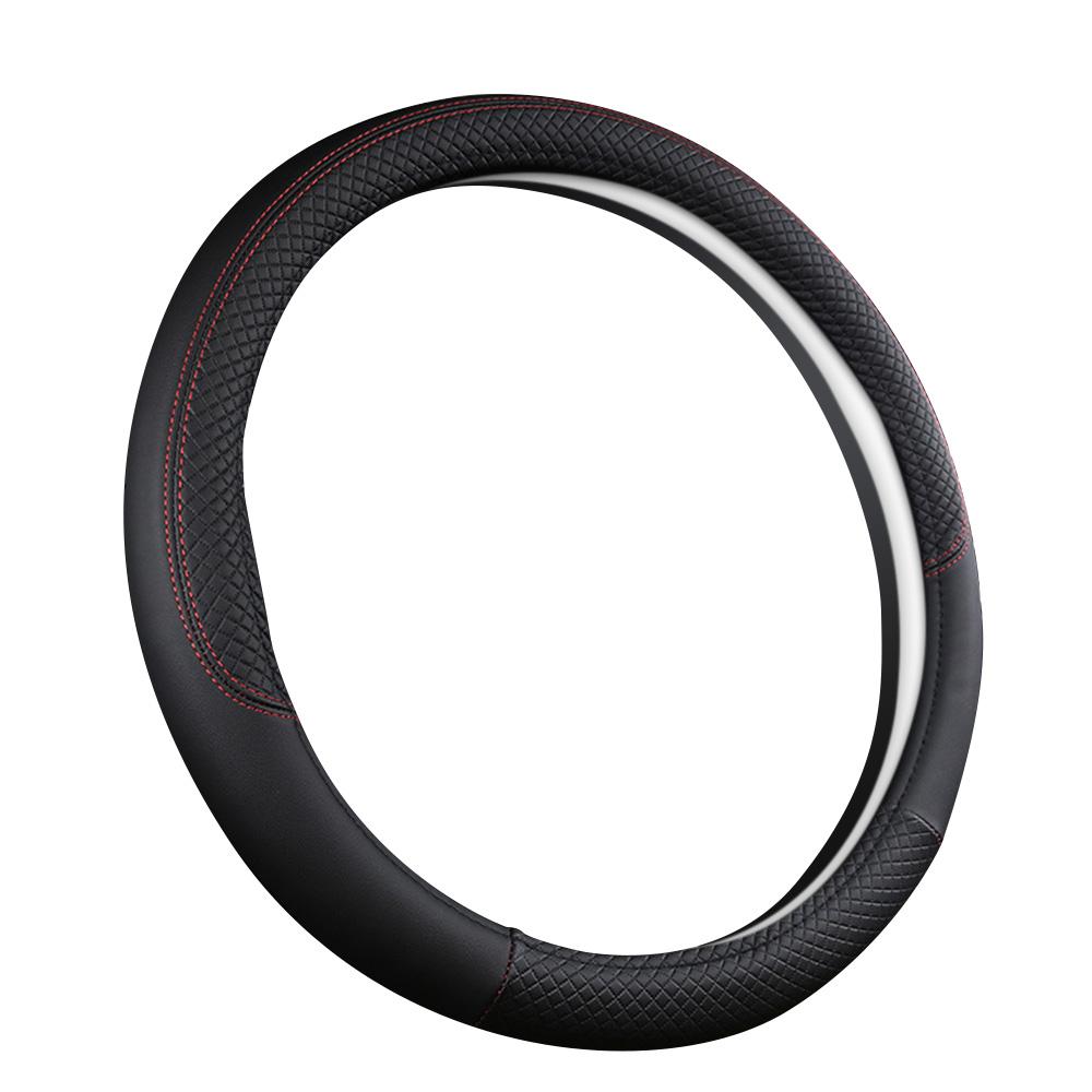 Чехол на руль 38 см из искусственной кожи, противоскользящий, дышащая оплетка из волокна, универсальный чехол на руль