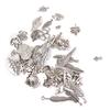 100pcs Mixed Leaves Tibetan Silver Charms Pendants Beads DIY Jewelry Findings