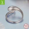 Ins Style Simple Temperament Bead Open Ring S925 Sterling Silver Versatile Finger Jewelry Ring