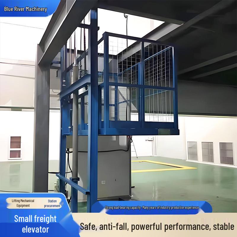Compact Hydraulic Cargo Lift: Indoor/Outdoor Warehouse Freight Elevator & Loading Platform
