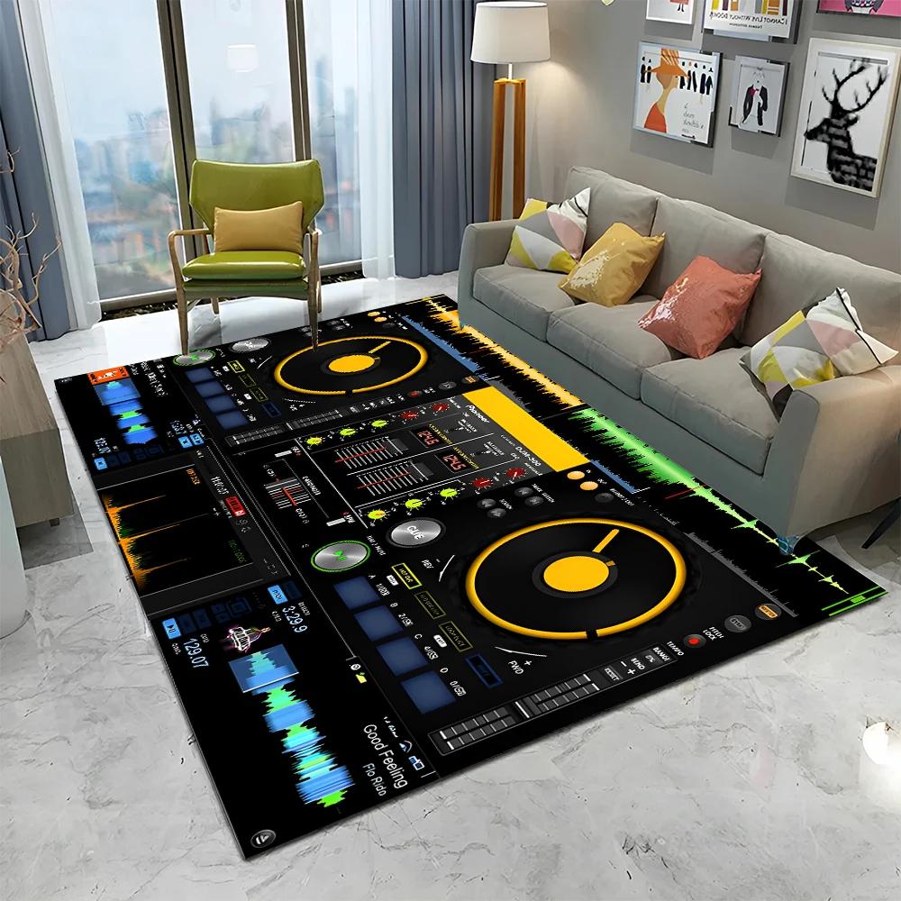 3D DJ Music Screen Keyboard Cartoon Carpet Mat для дома, гостиной, спальни, дивана, коврика для двери, коврика для детской зоны, нескользящий коврик для пола