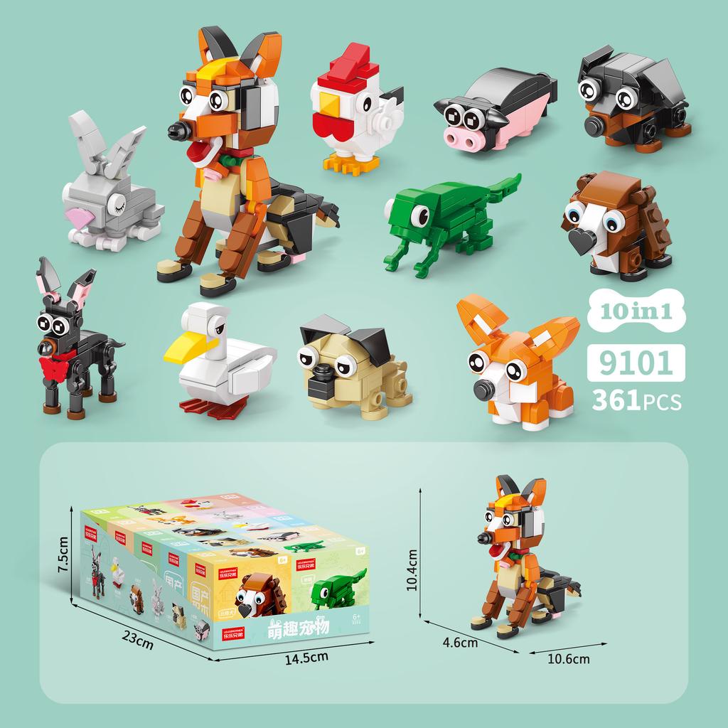 Small Particles Domestic Building Block Transparent Marine Life Toy Compatible Lego Puzzle Assembly Children'S Gift