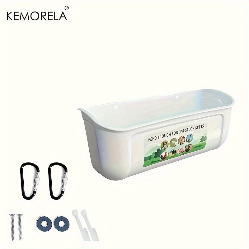 KEMORELA 1 шт. Больмая подвесная кормушка для кур - Конструкция без беспорядка для домашней птицы, уток, гусей - Прочная, монтируемая на забор, вместительная миска