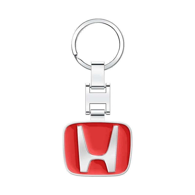Car Logo Keychain Metal Keyring Key Accessories For Honda Fit Jazz S Civic Type-R CRV Pilot Accord Insight Spirior City HRV JS1