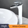 Basin Faucets Modern White Bathroom Faucet Waterfall Faucets Single Hole Cold and Hot Water Tap Basin Faucet Mixer Taps 855924