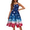 Летнее детское платье без рукавов для девочек, милое повседневное платье принцессы на День независимости