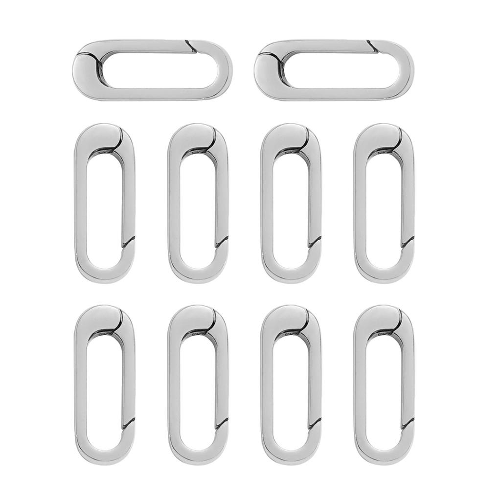 Luxurious Silver Necklace Shortener Clasp Sterlings Extension Clasp with Zirconia Stainless Steel Detail for Beads