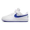 Nike Кроссовки Court Borough Low Recraft PS белые Hyper Royal Kids DV5457-110