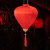Oval Faux Silk Lanterns Solid Color Chinese Style New Year Lanterns with Tassel Japanese Vietnam Hanging Lantern for Garden Home Party Decor