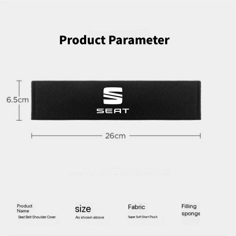 wszp1 2Pcs Car Seat Belt Shoulder Protector Cover Safety Belt Padding Pad for Seat Leon Cupra 4F 5F MK3 MK4 Ibiza 6F Arona Ateca Leon