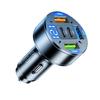 Многопортовые USB автомобильные зарядные устройства со светодиодным экраном, отображающие напряжение, быстрая зарядка для телефонов и электроники, адаптер питания