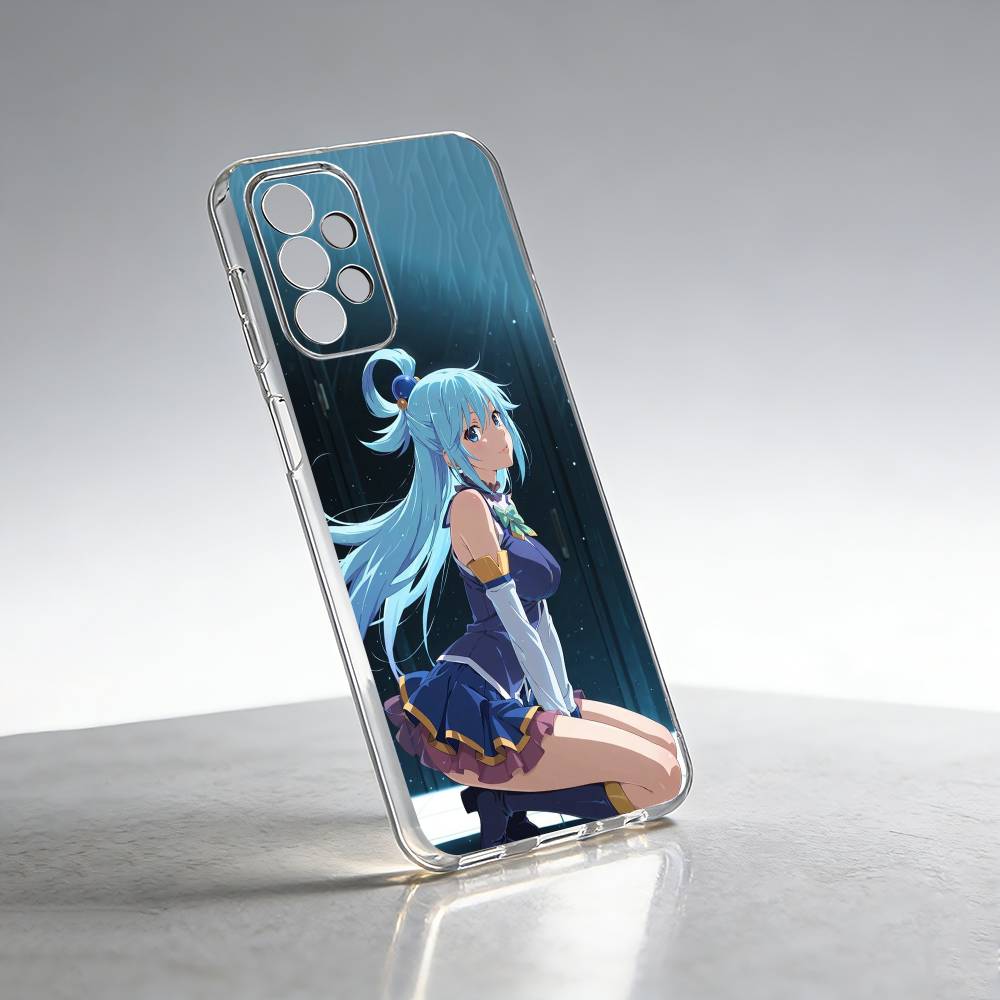 A-Aqua Аниме KonoSuba S-S Чехол для телефона Прозрачный Силиконовый Мягкий Для Samsung S25,S24,S21,S22,S23,S30,Ultra,S20,Plus,Fe