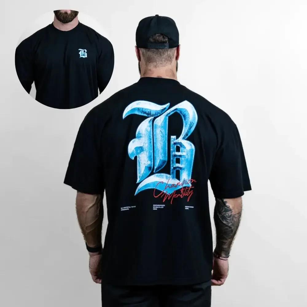 Футболка CBUM Gym Thavage Cotton Men Harajuku с короткими рукавами Футболка для бодибилдинга Спортивные футболки Летние тренировки Тренировка Бег