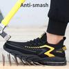 Men's Work Safety Shoes with Air Cushion Labor Protection Shoes Anti-smash Anti Puncture Boots