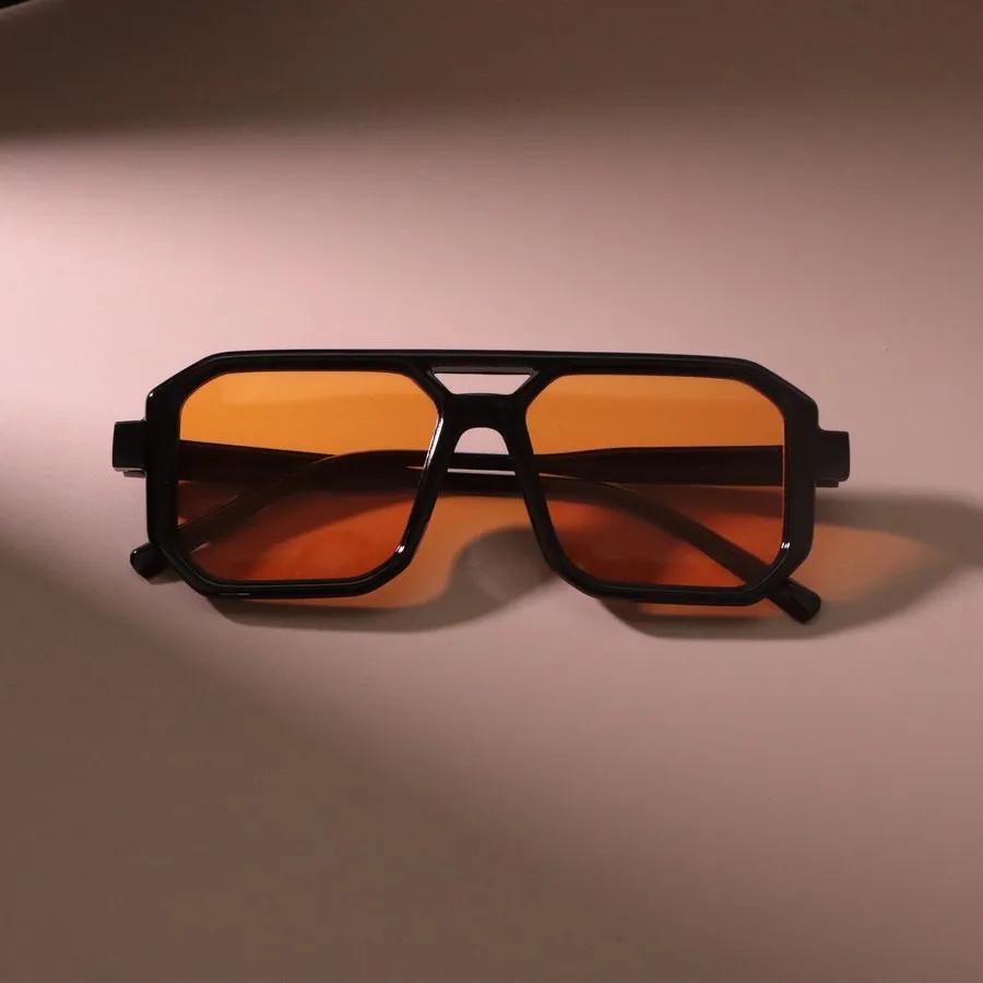 Geometric Punk Square Sunglasses for Women Men Stylish Rectangle Mirror Lens Designer Fashion Sun Glasses