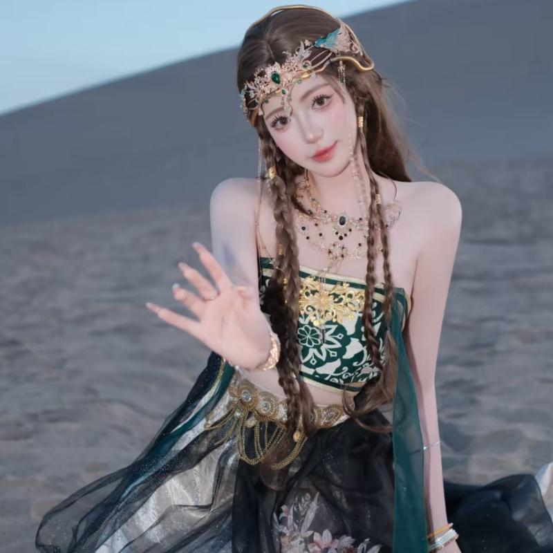 Экзотическая принцесса Ханьфу Корона для волос Повязка на голову Кисточка Украшение на лоб Головной убор для женщин Древний китайский костюм Свадьба